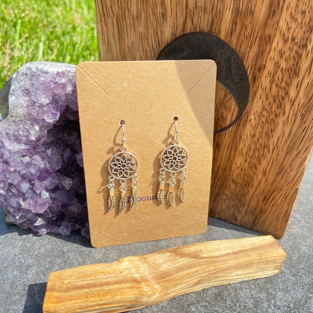Silver Dream Catcher Earrings